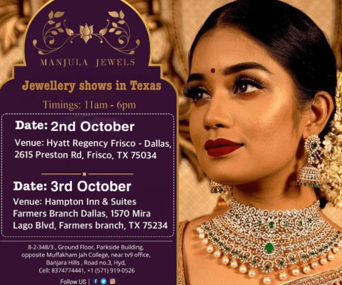 Manjula Jewels Jewellery shows in Texas FindAllindian