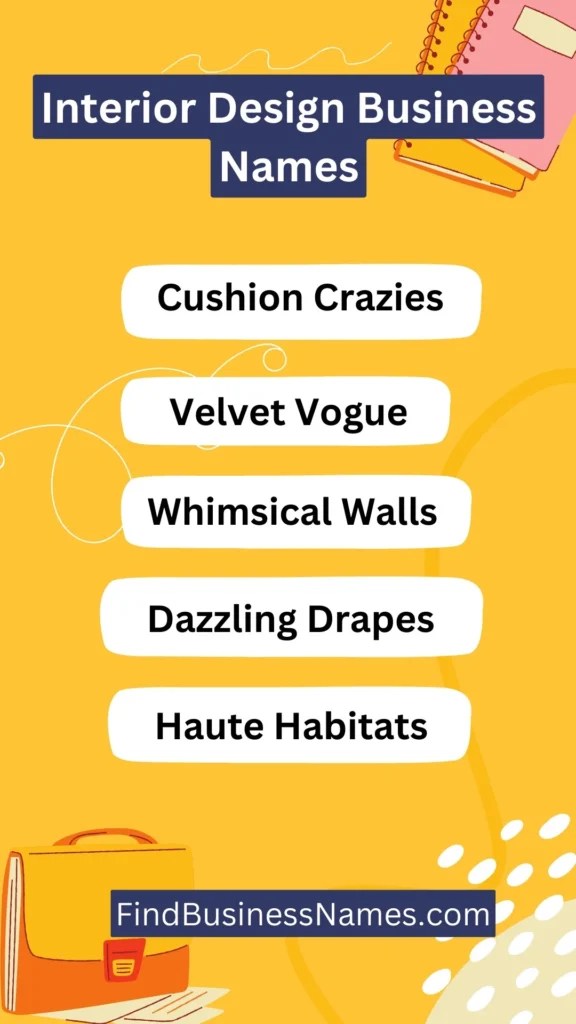 380+ Interior Design Business Names