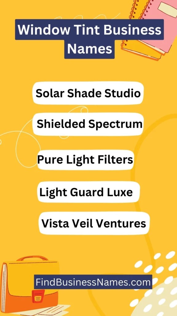 260+ Window Tint Business Names (Alliteration and Pun)