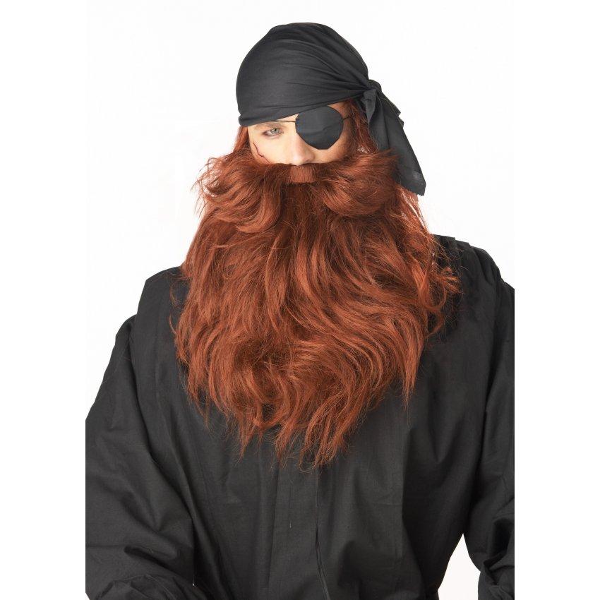 Pirate Beard and Moustache Red Halloween Costume Ideas 2021
