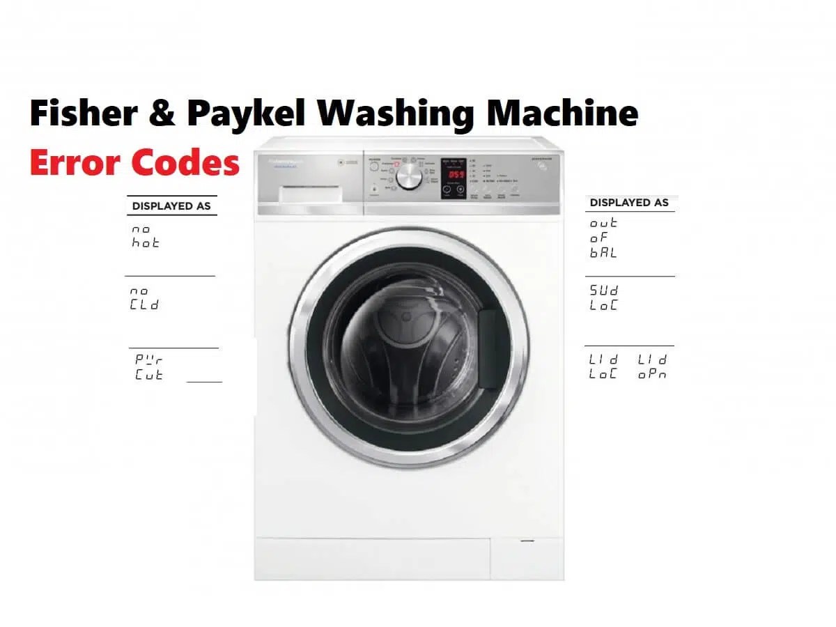 Fisher and Paykel Washing Machine Error Codes (Full List)