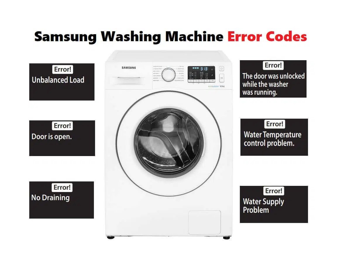 Samsung Washer and Dryer Error Codes List With Fixes