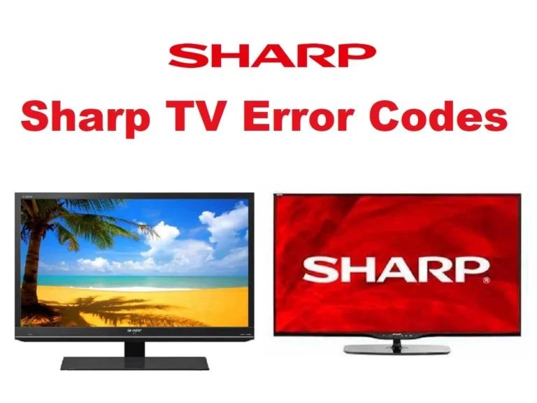 Sharp TV Error Codes - Troubleshooting and Manual
