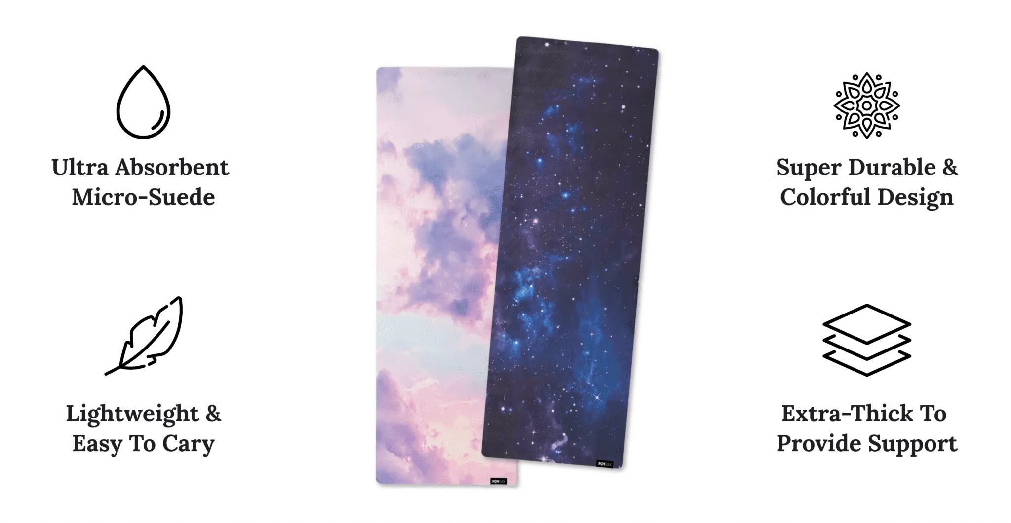 The Ultimate Hot Yoga Mat Popflex’s AntiSlip Vegan Suede Mat