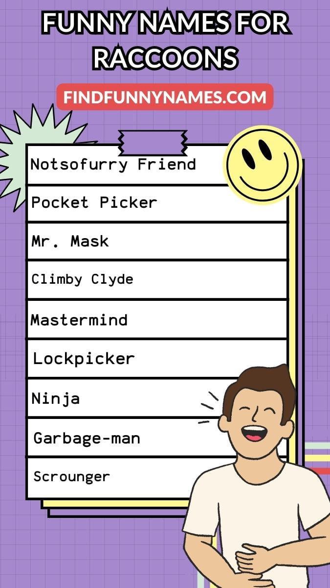 150+ Funny names for raccoons Witty Ideas!