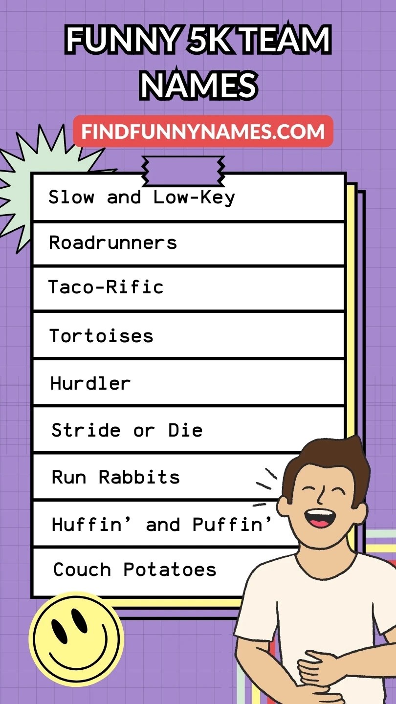 200 Funny 5K Team Names That Guarantee LaughterFilled Races
