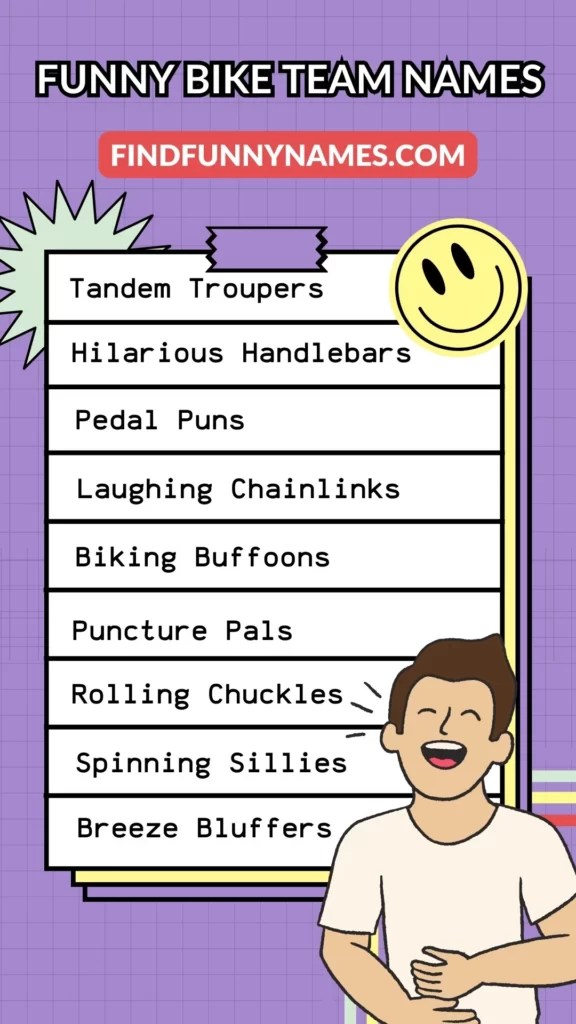 250+ Funny Bike Team Names (Puns and Mountain)