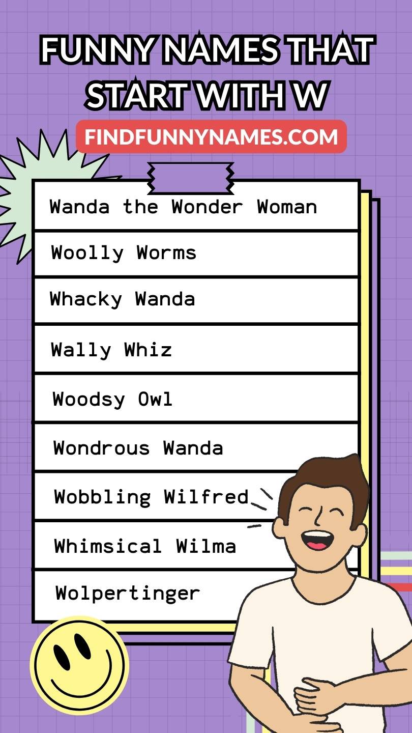 300+ Funny Names That Start With W
