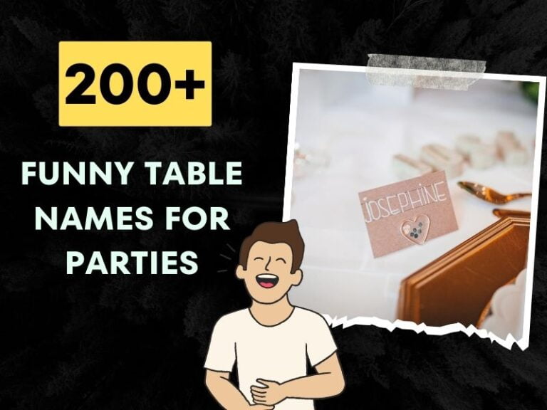 200+ Funny Table Names For Parties Elevate Party Vibes!