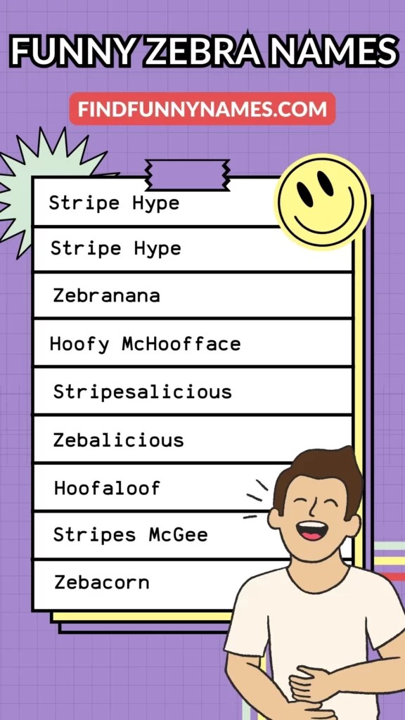 250+ Funny Zebra Names (Cool and Creative)