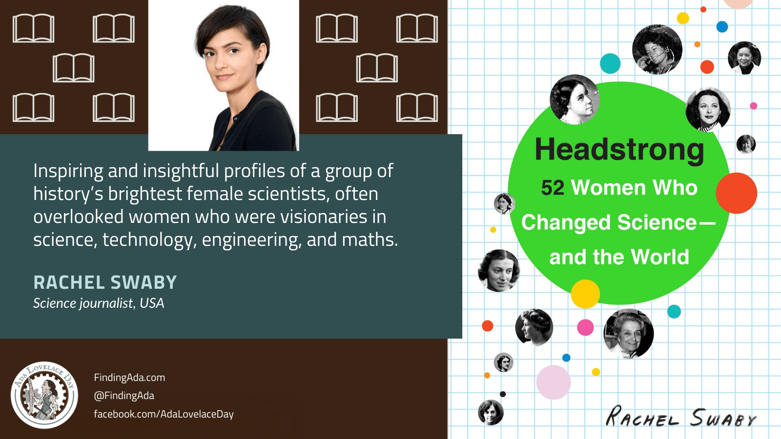 ALD21 Books Headstrong, Rachel Swaby Ada Lovelace Day