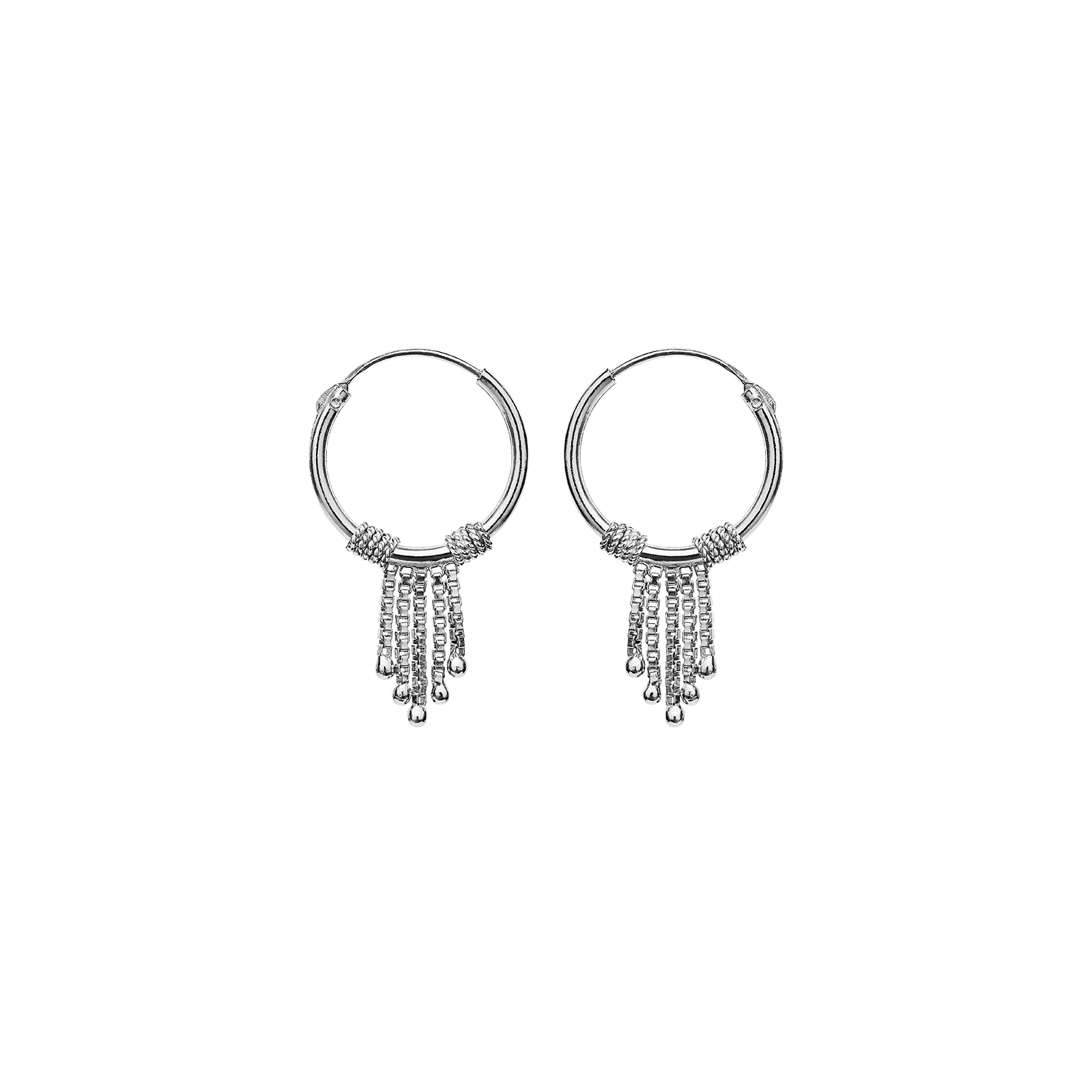 White gold tassel earrings in Sri Lanka, price and