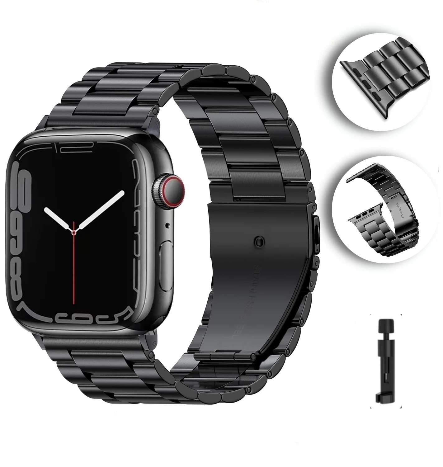 Metal strap For Apple watch Ultra 49mm 8 7 45mm 41mm stainless steel