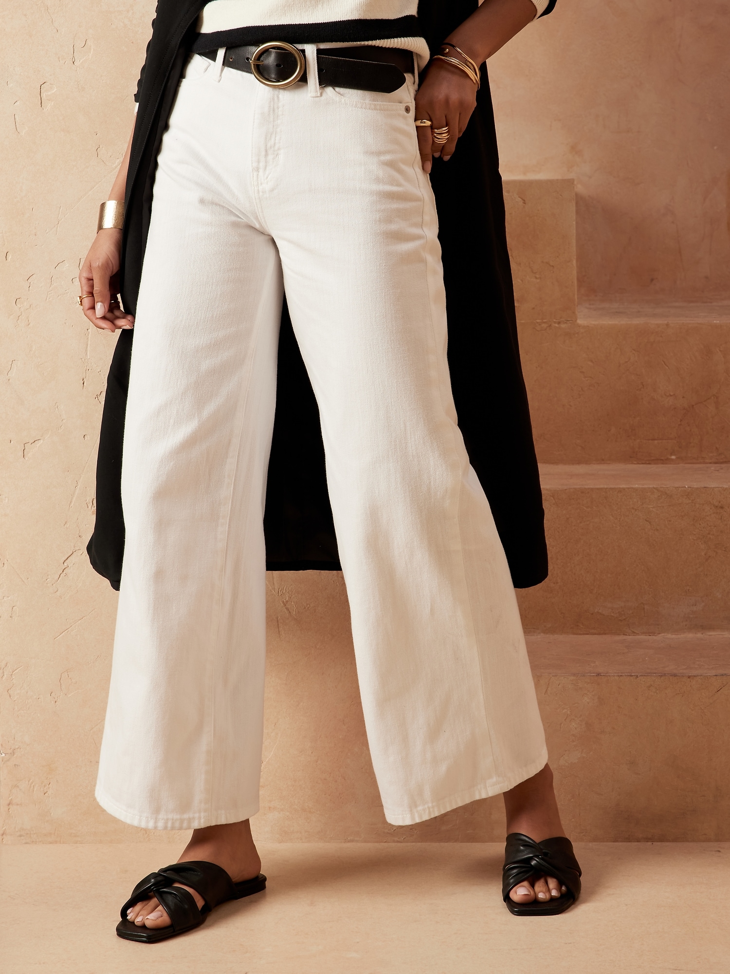 Wide leg white denim pants in Sri Lanka, price and