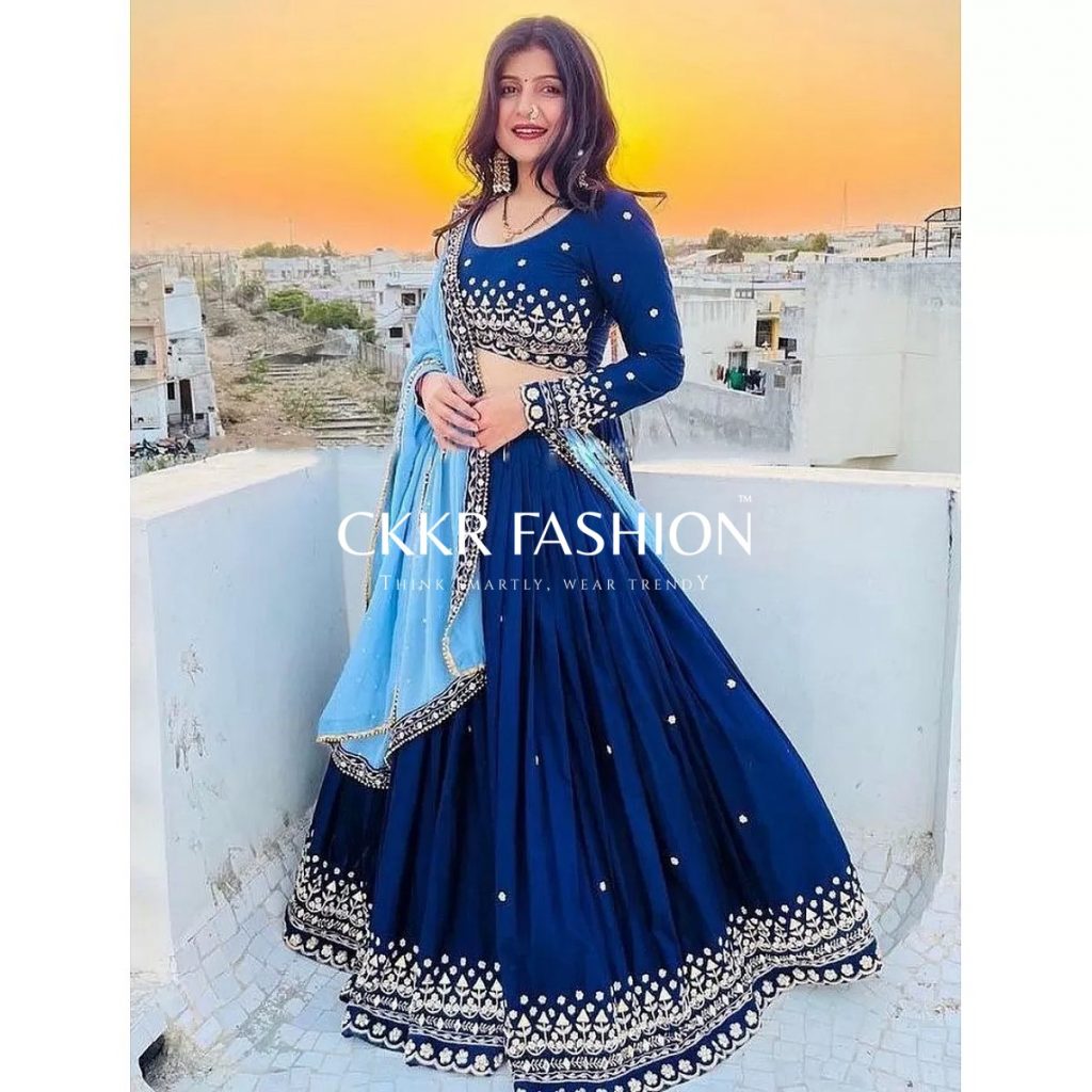 Tiptop Black Plain Silk Lehenga in Sri Lanka, price and