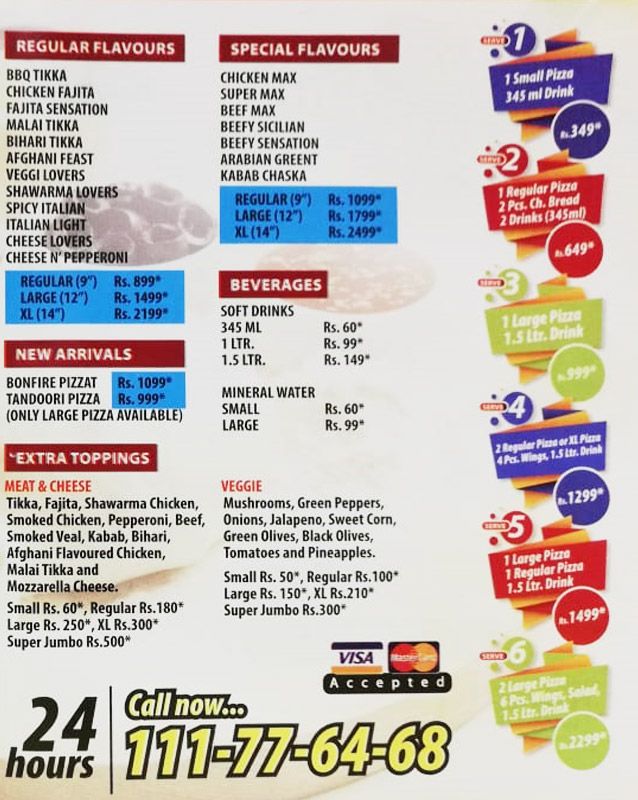 Pizza Point GulshaneIqbal Menu
