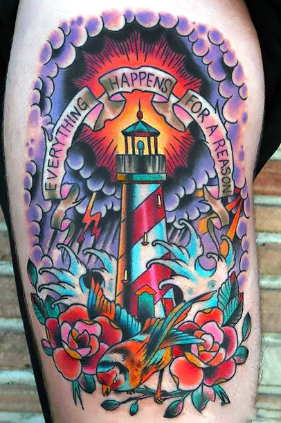 Old School Lighthouse Tattoo Idea 610_x_406_jpg