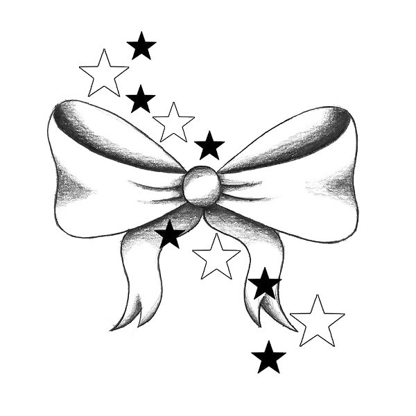 Simple Bow Tattoo Design