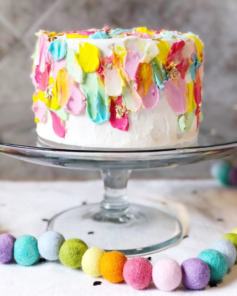 Colorful Brushstroke Buttercream Cake, SemiNaked Wedding Cakes, and