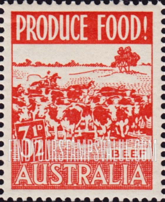 Beef 3 1/2p Red stamp price, value