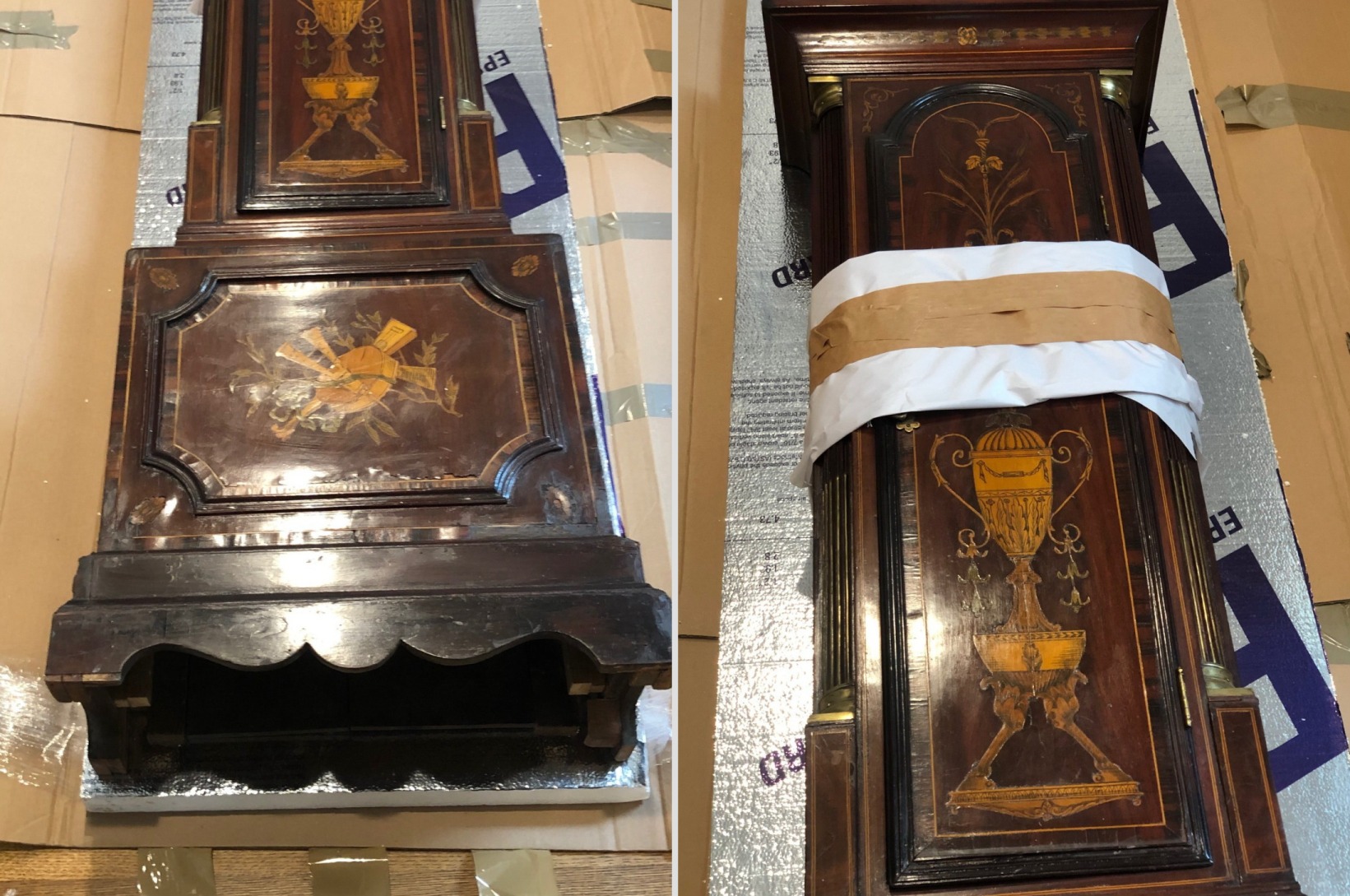 Art Services in New York Shipping Delicate Grandfather Clocks