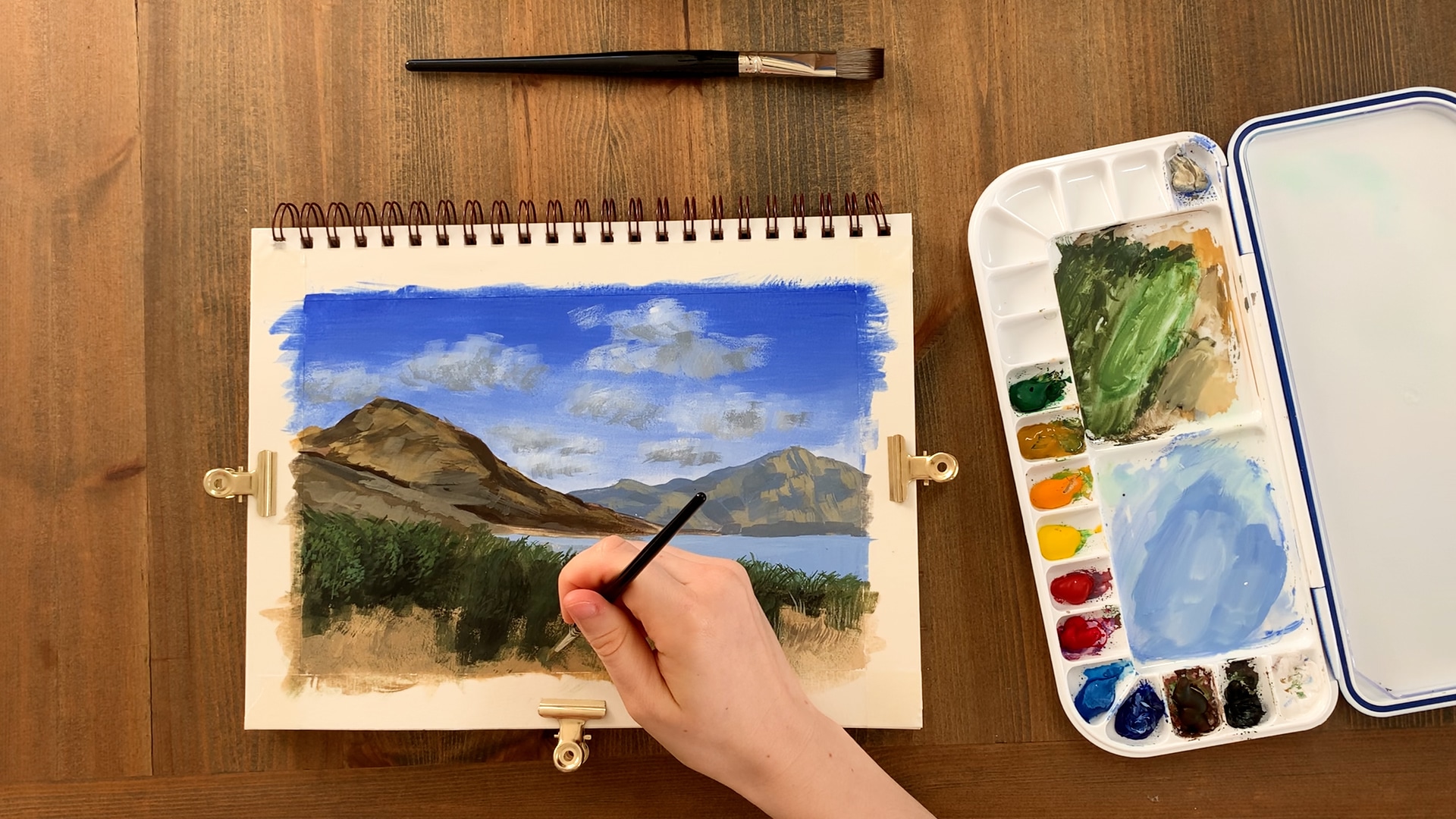 Gouache Landscape Painting Tutorial
