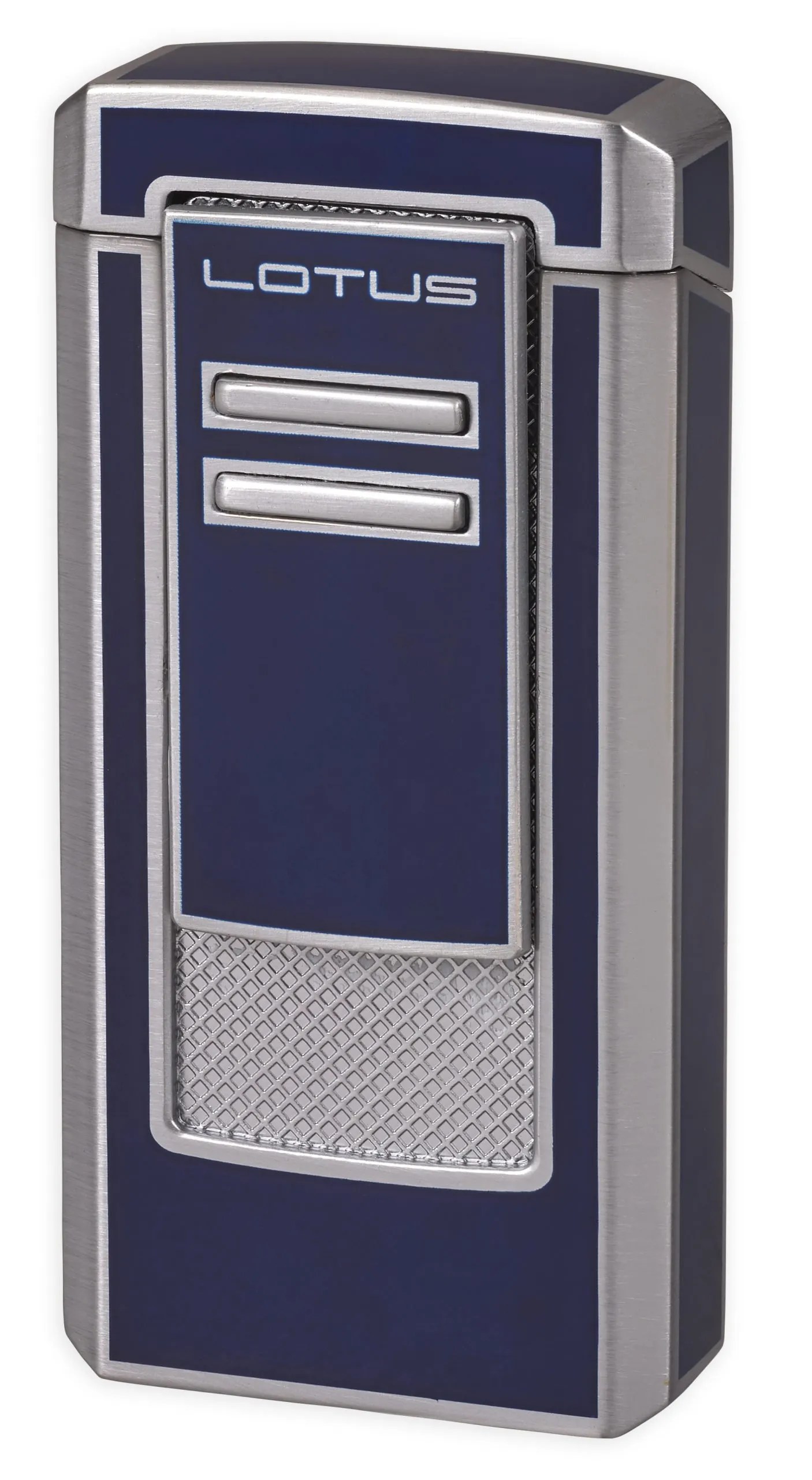 Lotus Commander Lighter Blue & Chrome Fine Ash Cigars