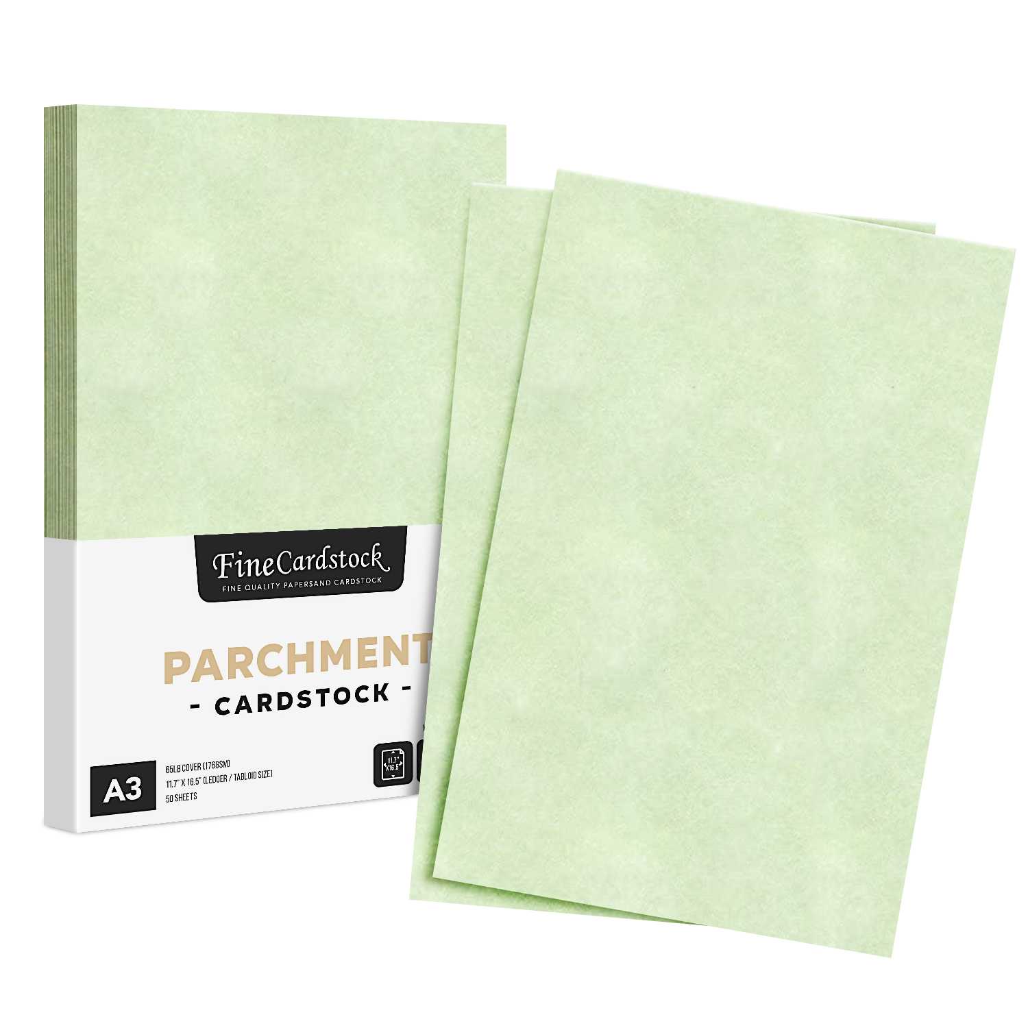 A3 Parchment Cardstock Spring Green Bulk and Wholesale Fine Cardstock