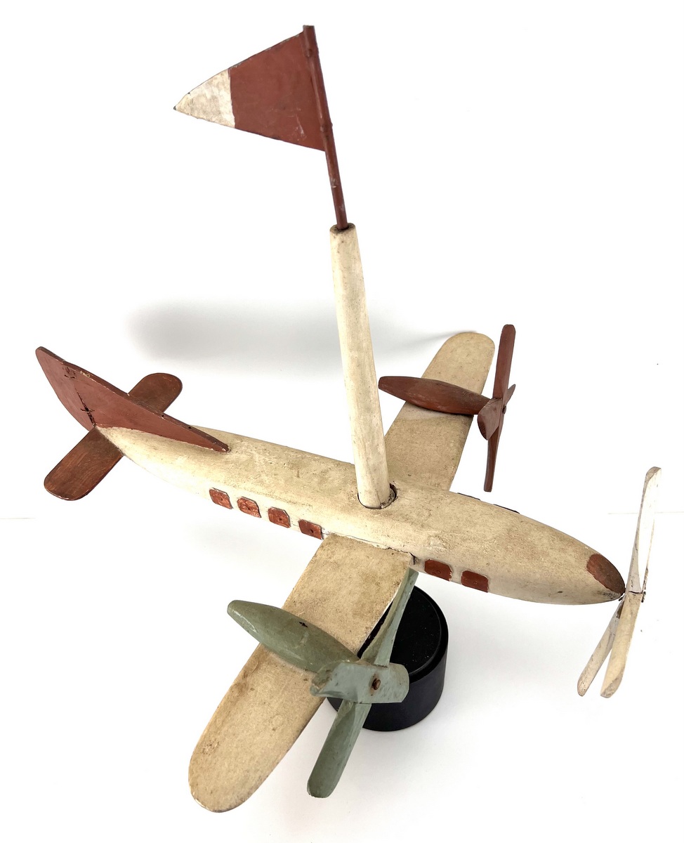 Products Folk Art Airplane Whirligig Finer Things Antiques