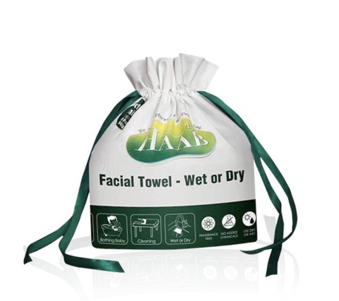 HAAB facial towel disposable multipurpose 80Pack X 4 Bags