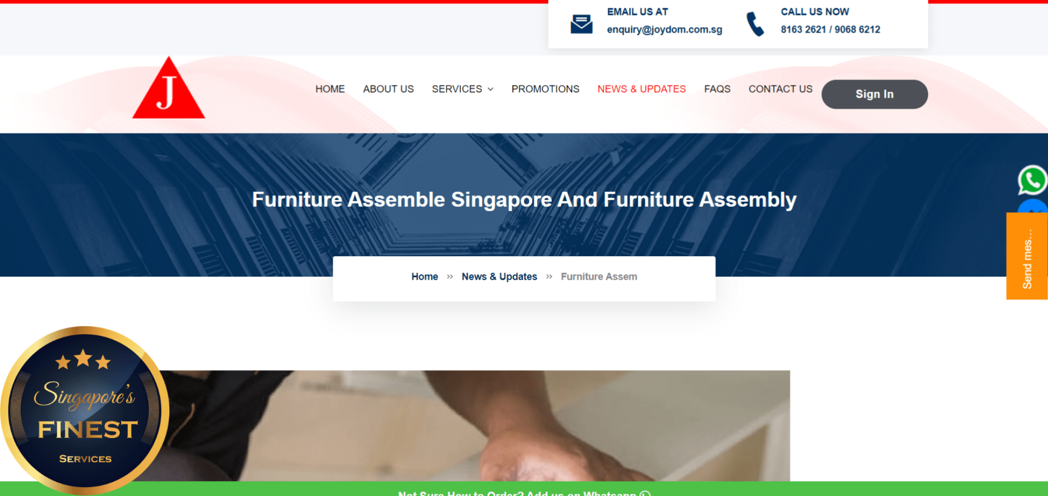 8 Trustworthy Furniture Assembly Services in Singapore [2024]
