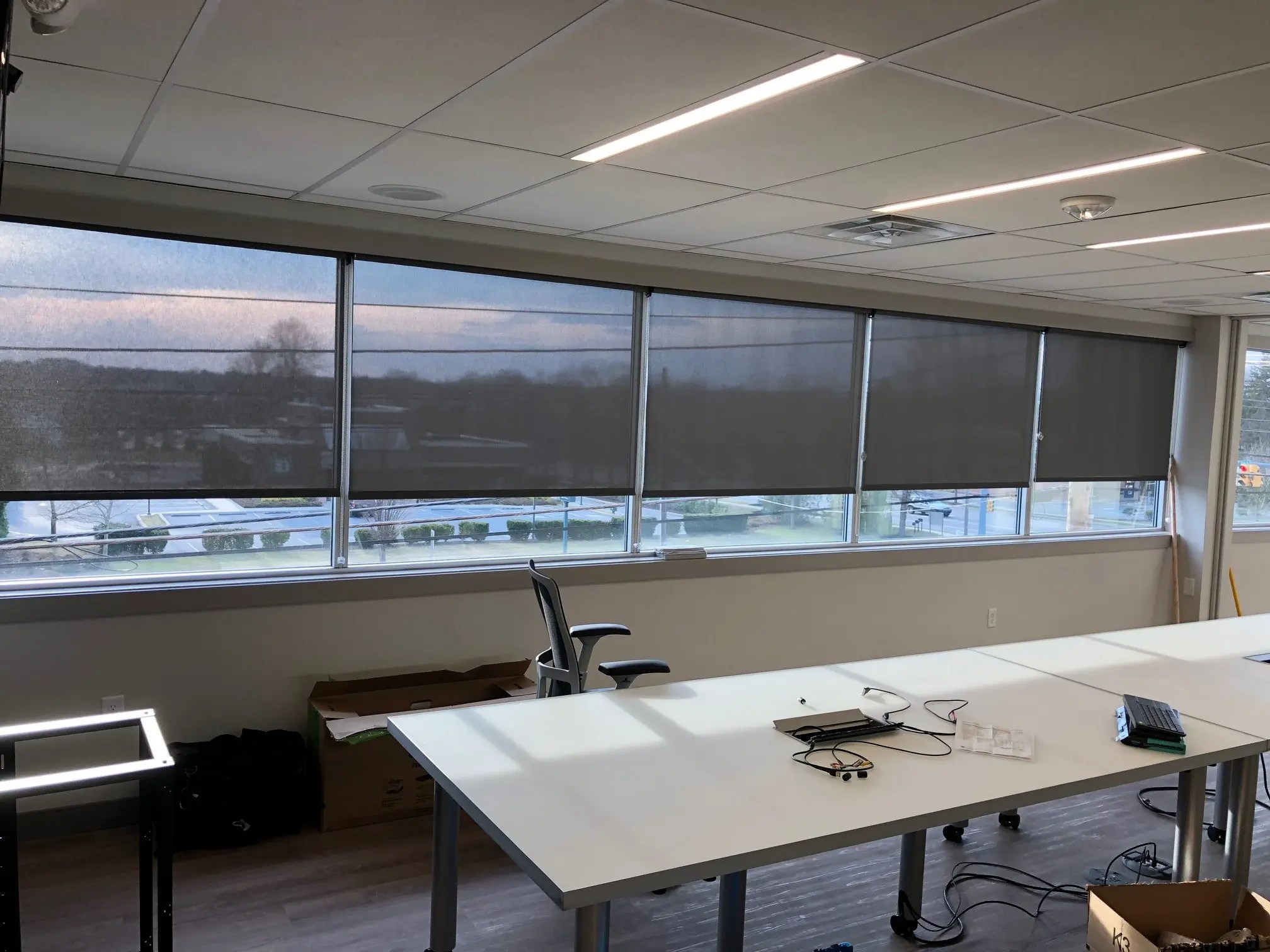 Office In Bethlehem, Pennsylvania Enhanced With Roller Shades Window