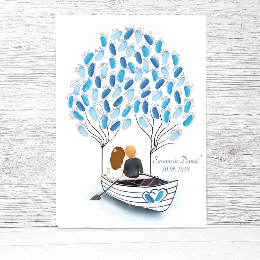 Wedding Tree Boot Fingerabdruckbaum