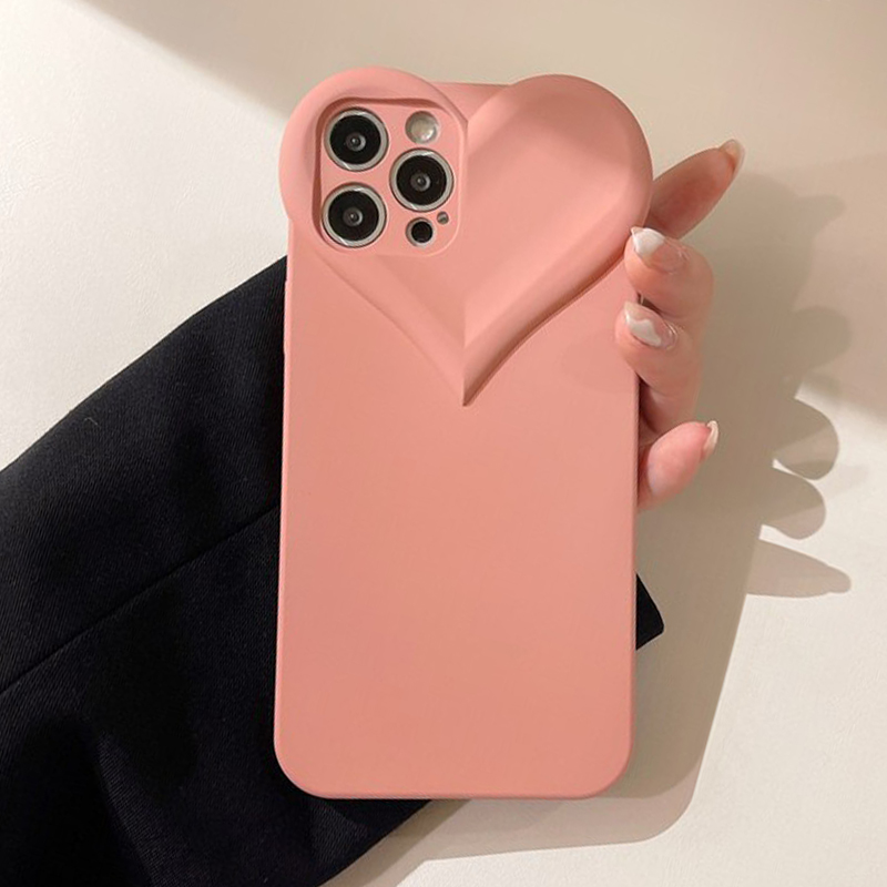 3D Pink Heart iPhone Case FinishifyStore