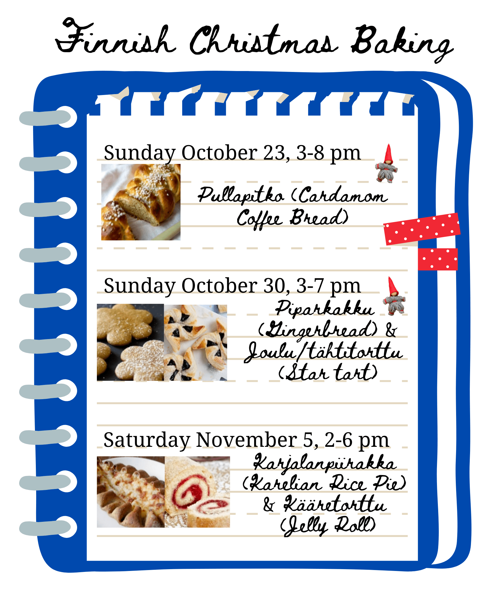 Signup for Baking Classes! Calgary Finlandia Cultural Association