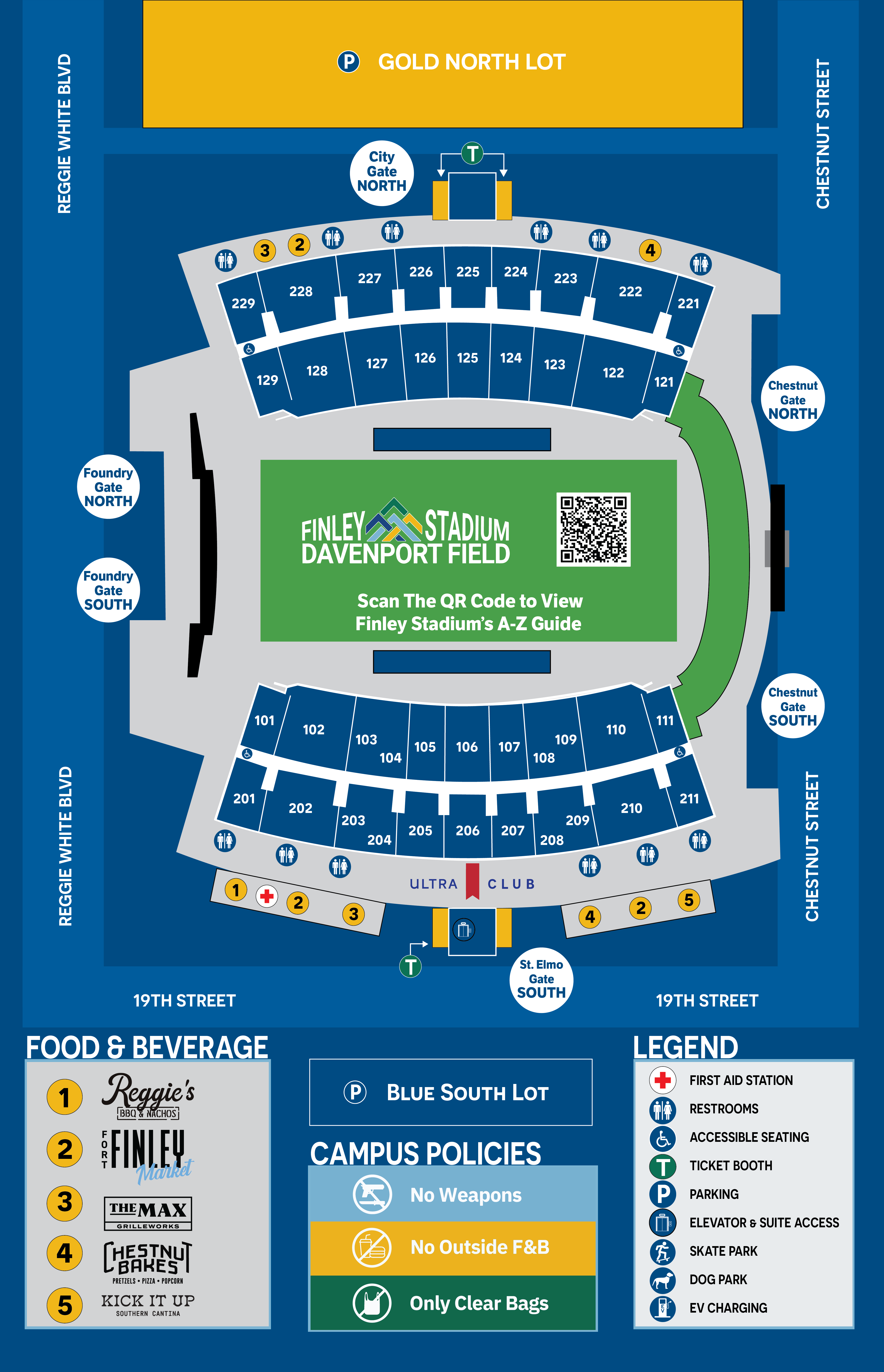 Campus Map Finley Stadium