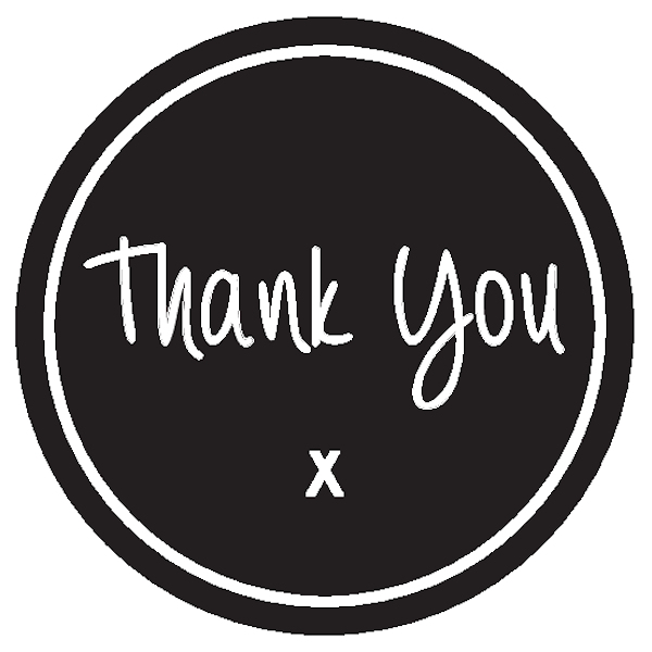 THANK YOU X Black Sticker Finmark