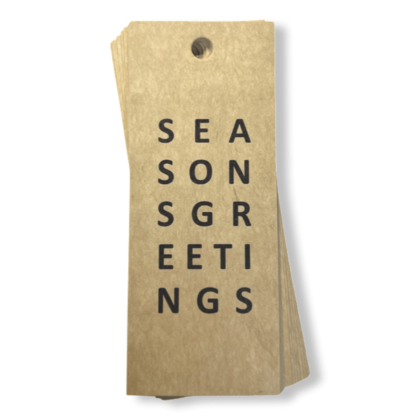 SEASONS GREETINGS Kraft Gift Tag Finmark Wholesale