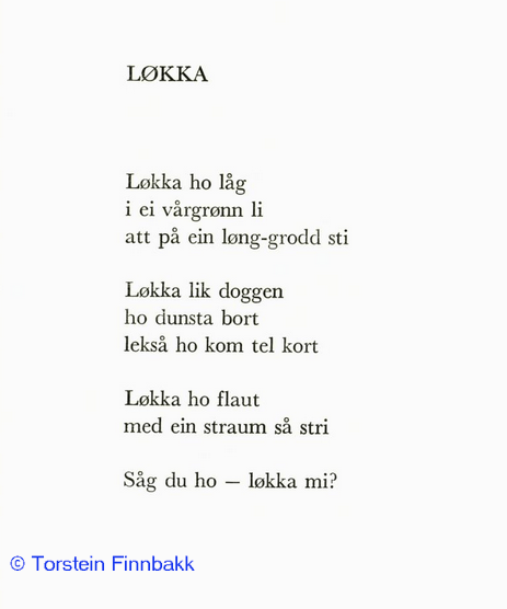 Løkka – Et Dikt Og En Sang | Finnbakk Skrivarstove