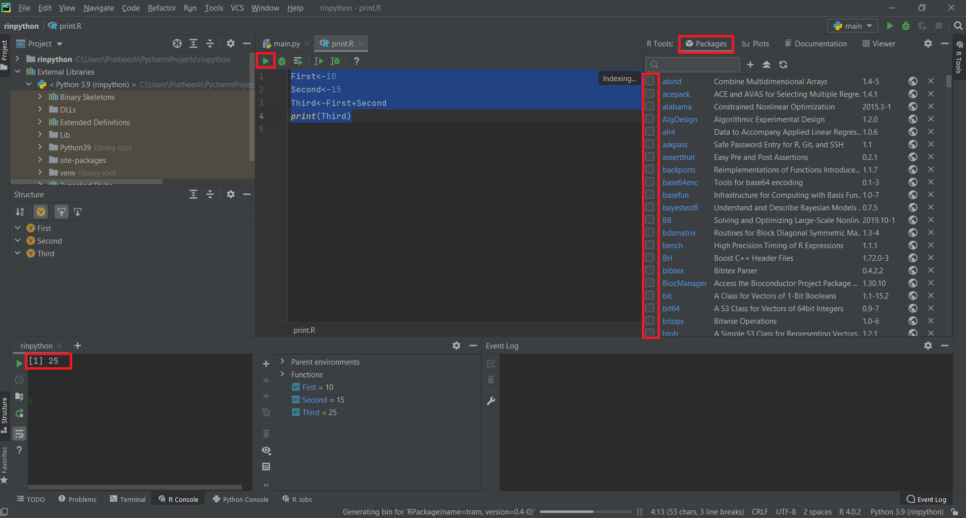 How to run R code in PyCharm? Rbloggers