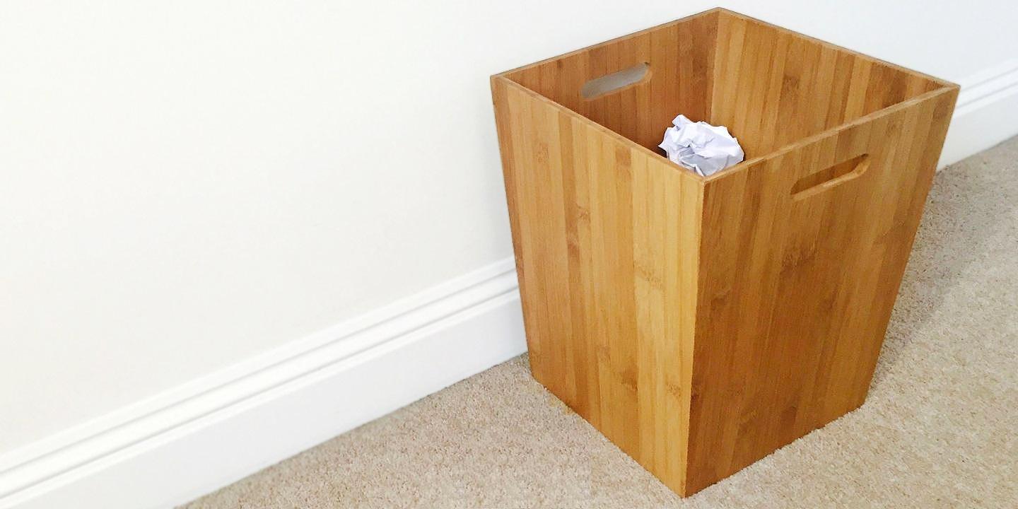 Bamboo Bathroom Bin