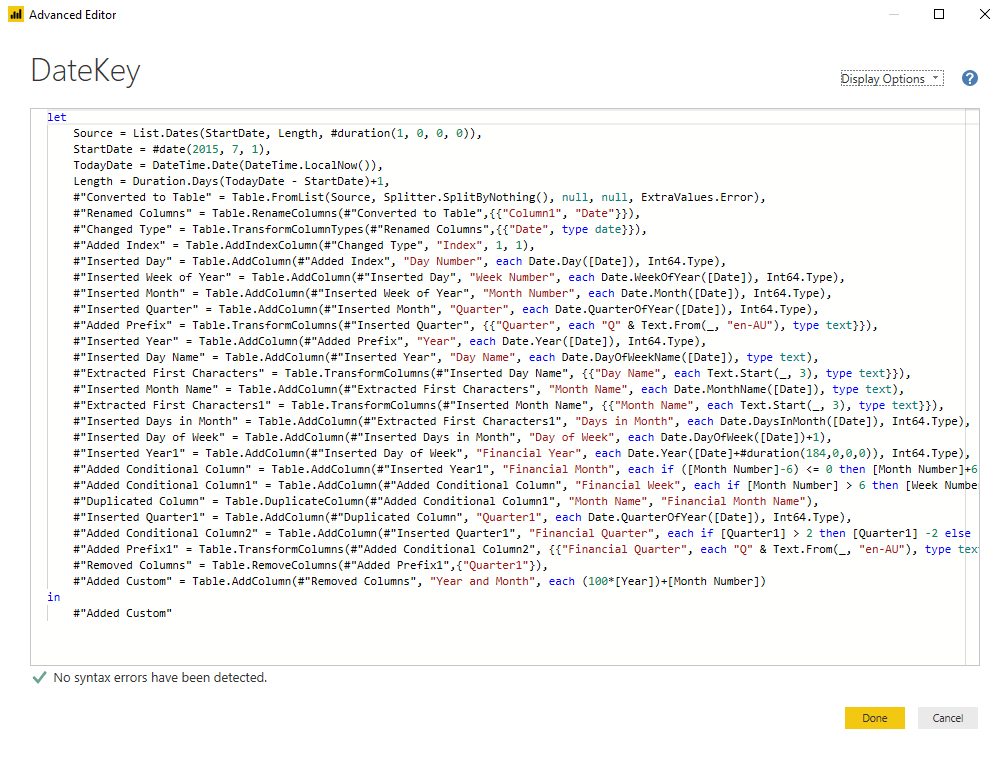 How to create an awesome Power BI DateKey Power BI Training for