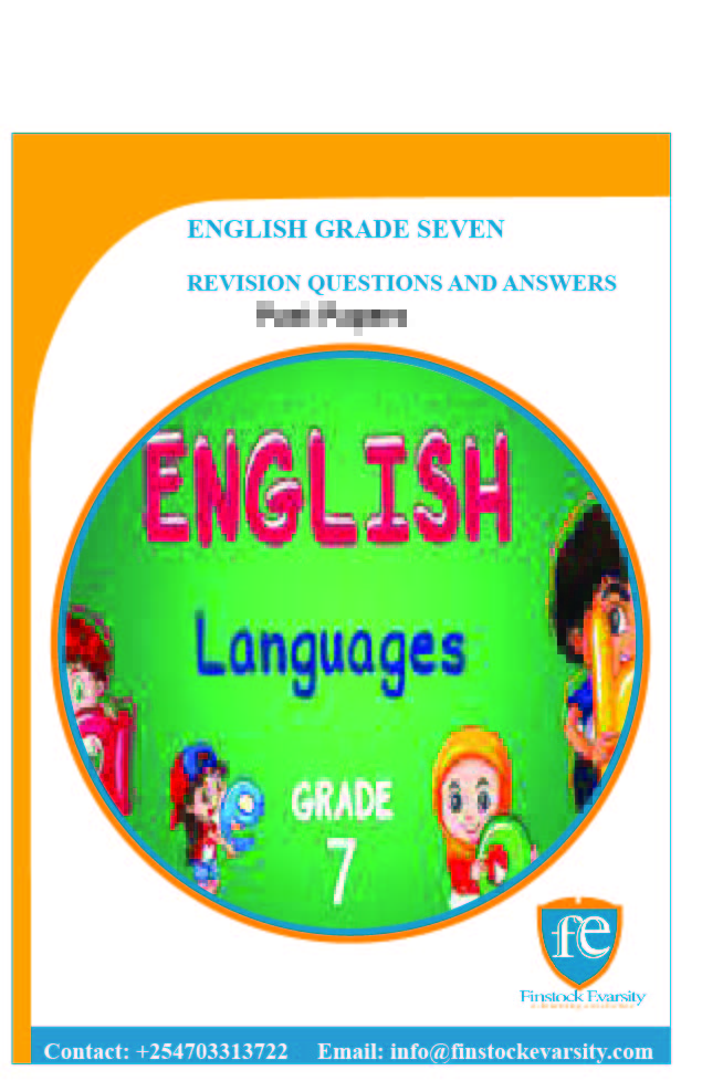 English Grade 7 Revision Questions and Answers Finstock Evarsity Resources
