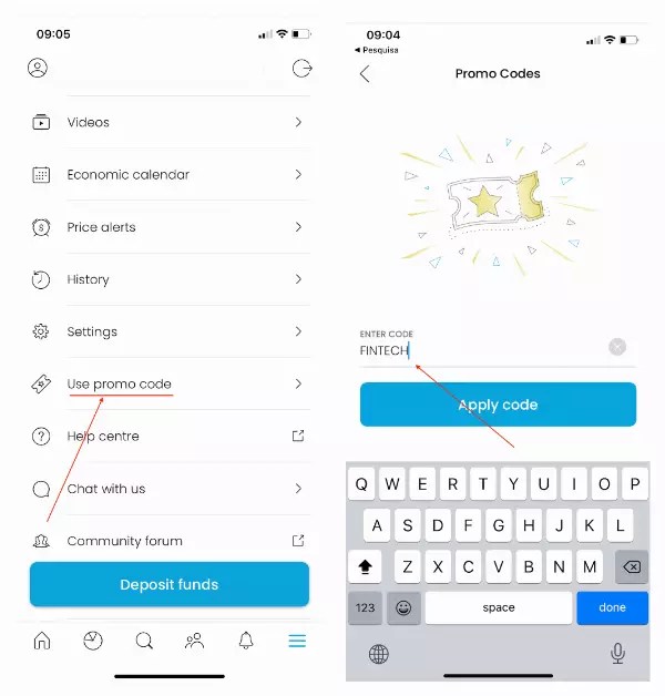 Trading 212 Free Share (up to 100€) Promo Code "FINTECH"