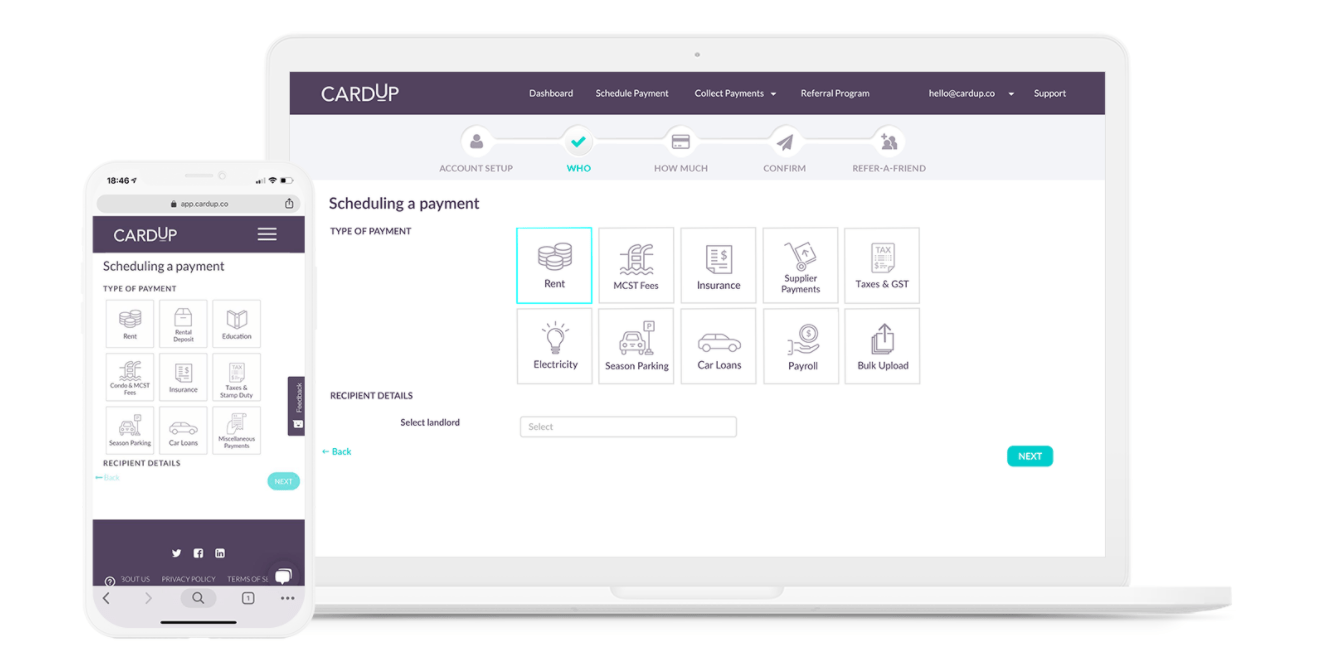CardUp Allows You to Pay Your Rent, Tax, Insurance and More With Your