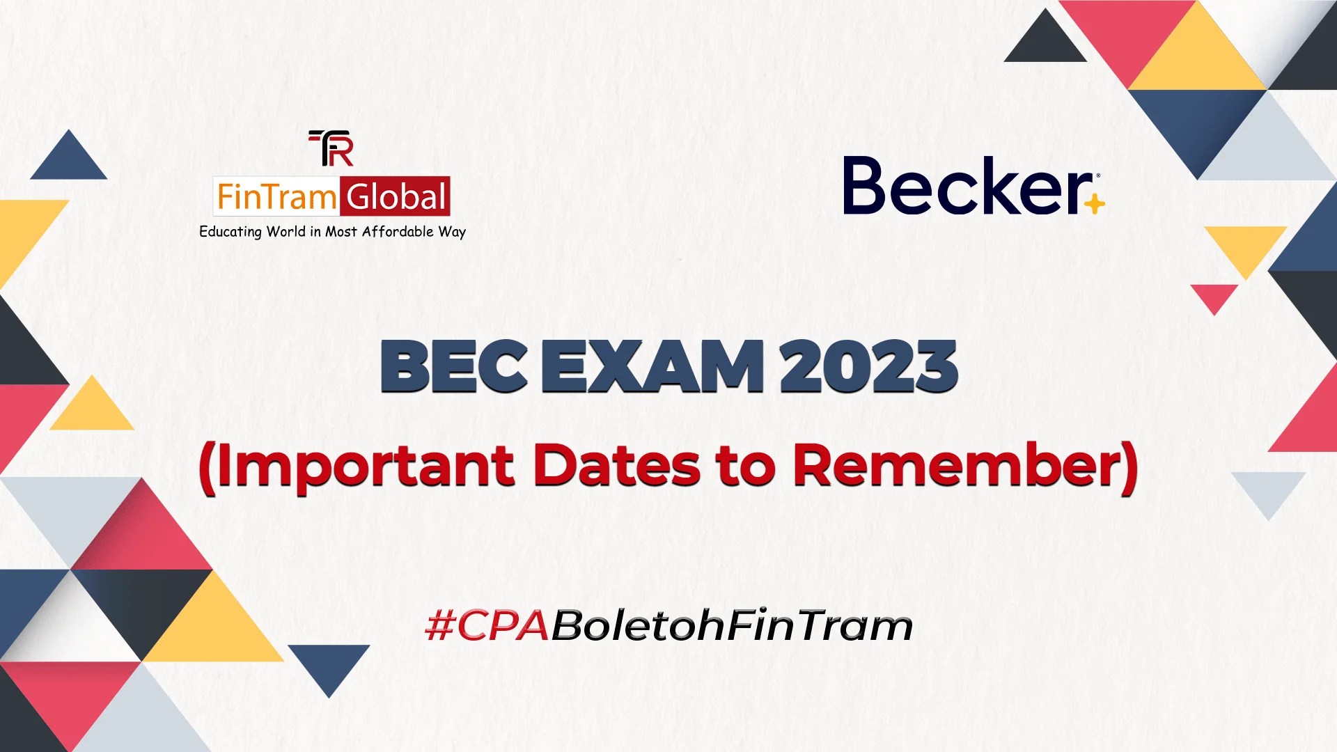 BEC Exam 2023 Important Dates you should know FinTram