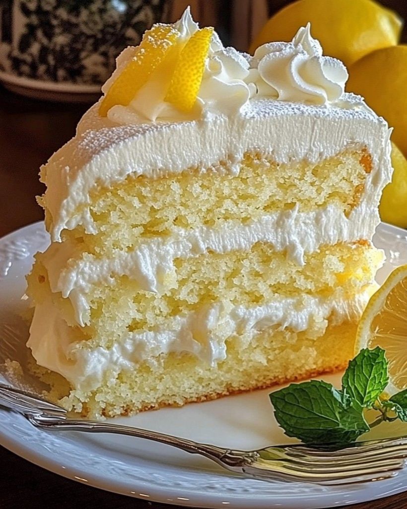 Italian Lemon Cream Cake Homemade Recipes