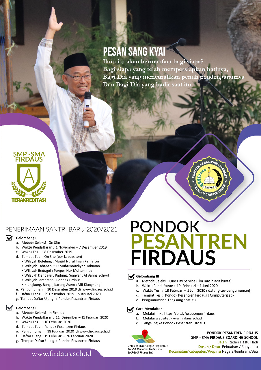 BROSUR PSB Pondok Pesantren Firdaus