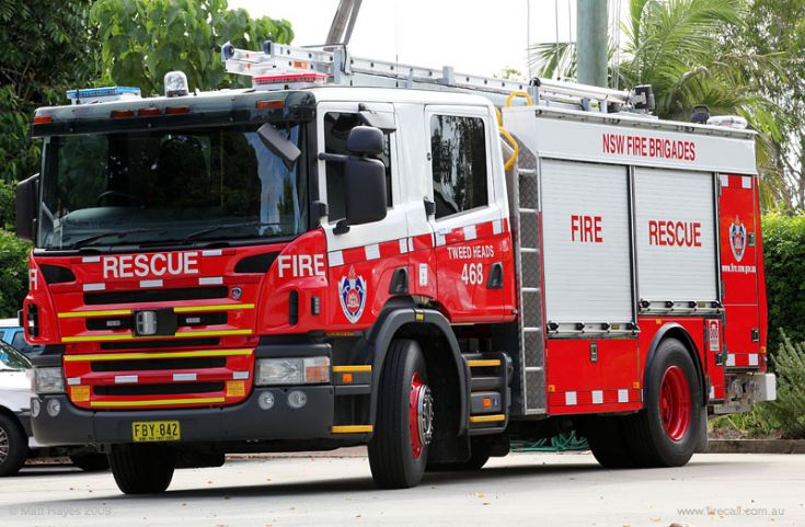 Fire Engines Photos - NSW Fire brigades Scania P310 Rescue pumper
