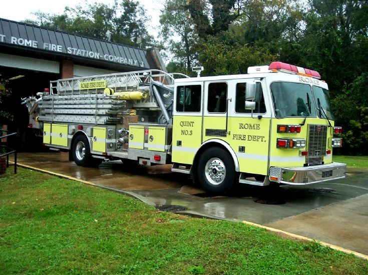 Fire Engines Photos Rome Fire Department Quint 3 Sutphen